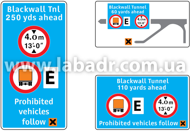 Предварительные указатели направлений для регулирования движения транспортных средств с опасными грузами через автодорожные тоннели