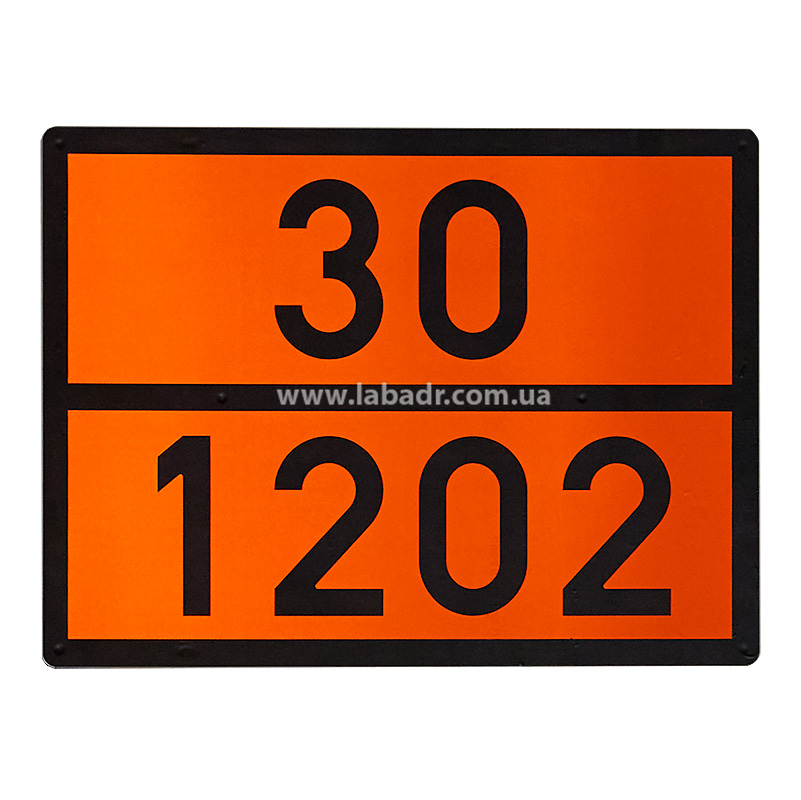 Информационная таблица опасного груза с накладными металлическими цифрами