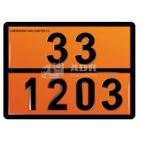 Табличка АДР оранжевого кольору (33 1203) для бензину (Лабораторія АДР)