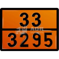 Табличка оранжевого кольору 33 3295 для перевезення конденсату газового
