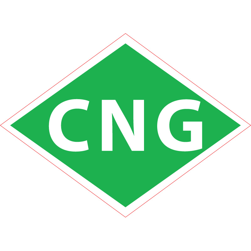 Наклейка большая для транспортных средств, работающих на сжатом природном газе (КПГ/CNG)