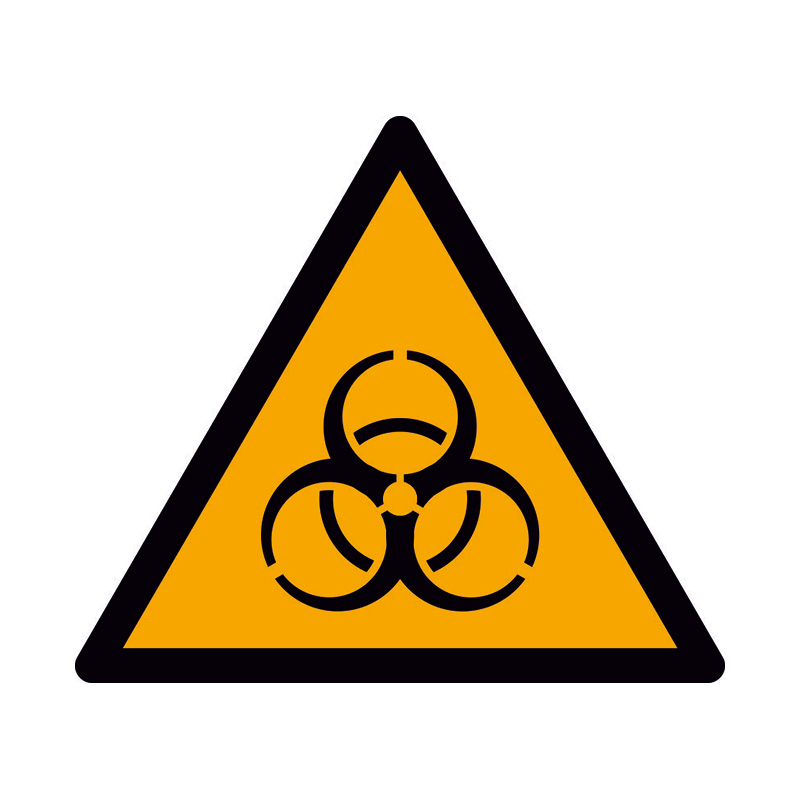 Наклейка «Предостережение: биологическая опасность» 10 на 10 см