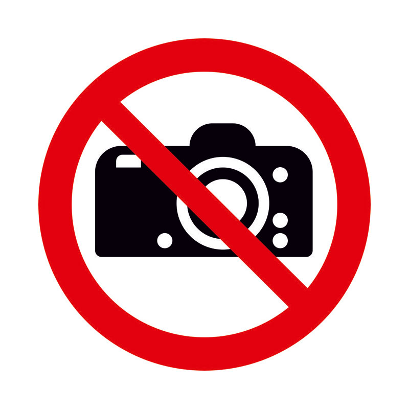 Наклейка «Запрещено фотографировать»  10 на 10 см
