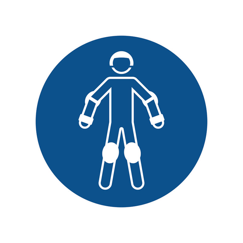 Наклейка «Надеть защитное спортивное снаряжение во время катания на роликах» 10 на 10 см