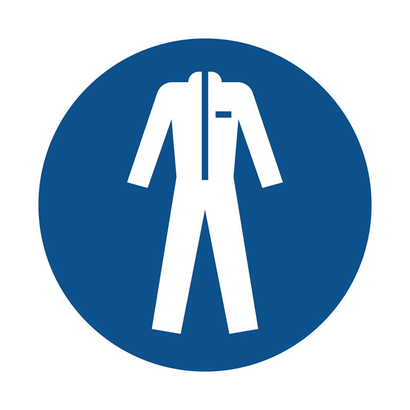 Наклейка «Надеть защитную одежду» 10 на 10 см