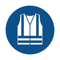Наклейка «Одягнути одяг підвищеної видимості» 10 на 10 см