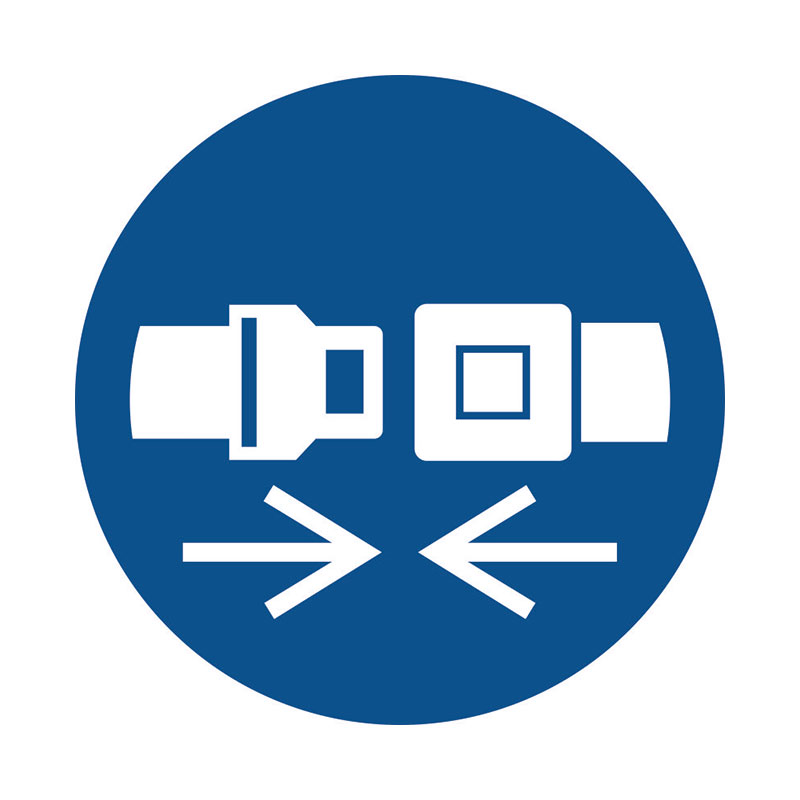 Наклейка «Надеть ремни безопасности» 10 на 10 см