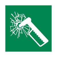 Наклейка «Аварійний молоток» 10 на 10 см