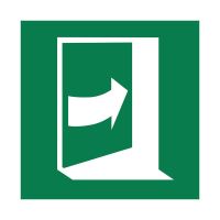 Наклейка «Двері відчиняються поштовхом вправо» 10 на 10 см