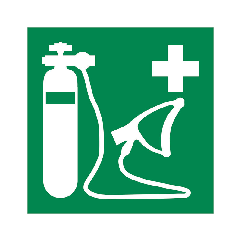 Наклейка «Кислородный реаниматор» 10 на 10 см