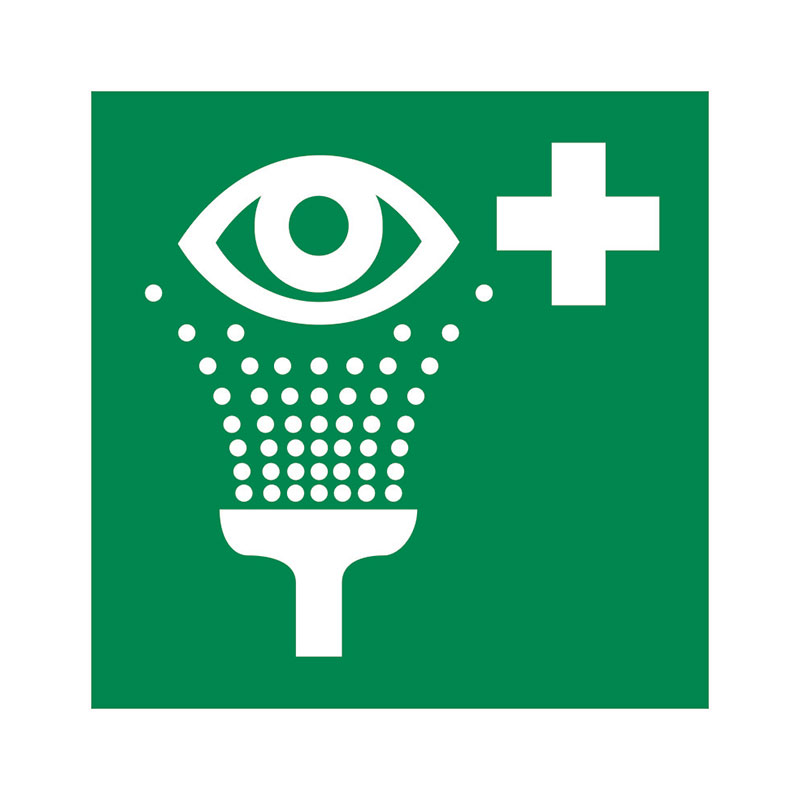 Наклейка «Пункт для промывания глаз» 10 на 10 см