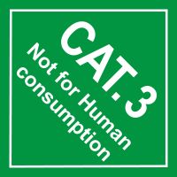 Наклейка CAT 3 Not For Human Consumption на англійськів мові (КАТ 3 «Не для споживання людиною»)