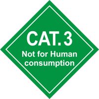 Наклейка CAT 3 Not For Human Consumption на английском языке (КАТ 3 \