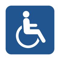Наклейка «Международный символ доступности (МСД)» 10 на 10 см