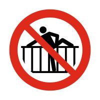 Наклейка «Не пересекать барьер» 10 на 10 см