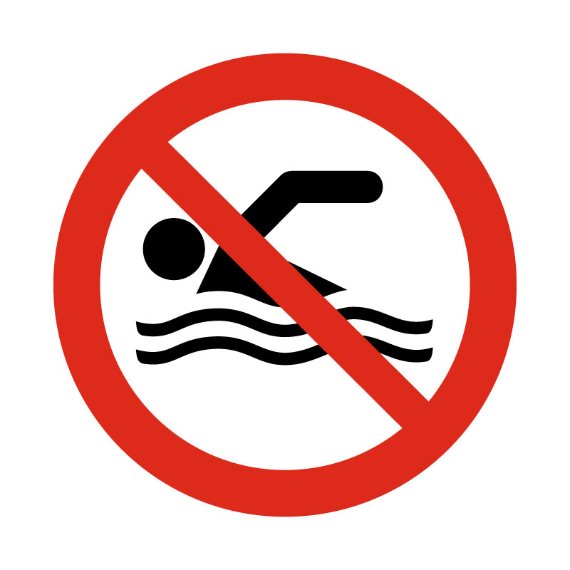 Наклейка «Не пересекать барьер» 10 на 10 см