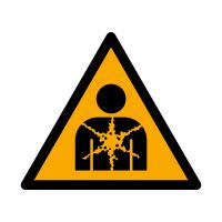 Наклейка «Предостережение: опасность для здоровья, связанная с веществами или смесями» 10 на 10 см