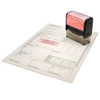 Штамп для транспортного документа на пустую неочищенную автоцистерну из-под дизельного топлива UN 1202