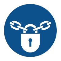 Наклейка «Держать запертым» 10 на 10 см