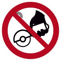 Наклейка «Не використовувати ручний шліфувальний верстат» 10 на 10 см